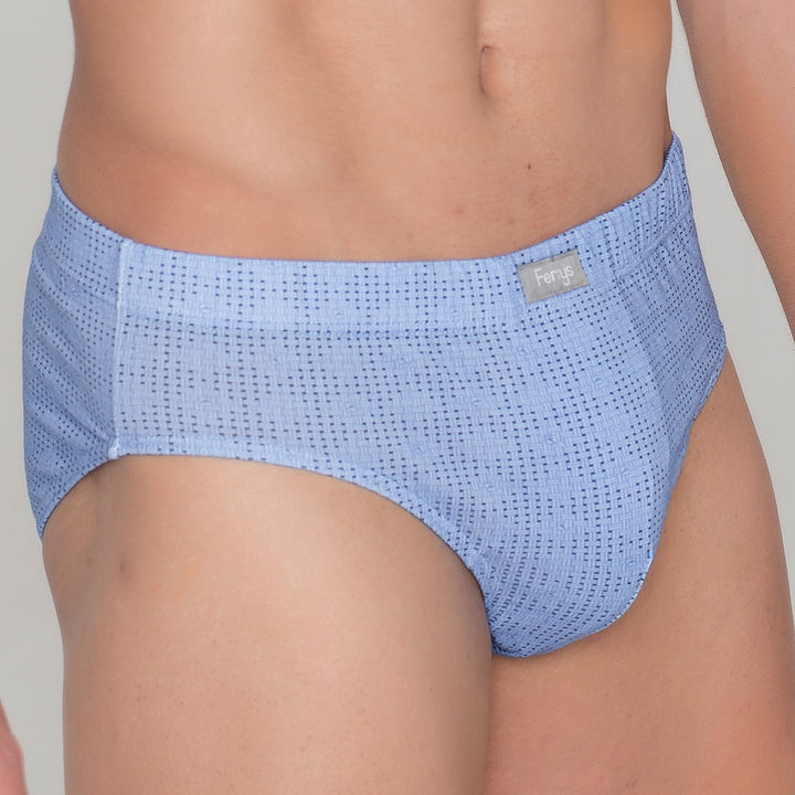 413b PACK DE 3 SLIPS CERRADOS ESTAMPADOS Y LISO AZUL