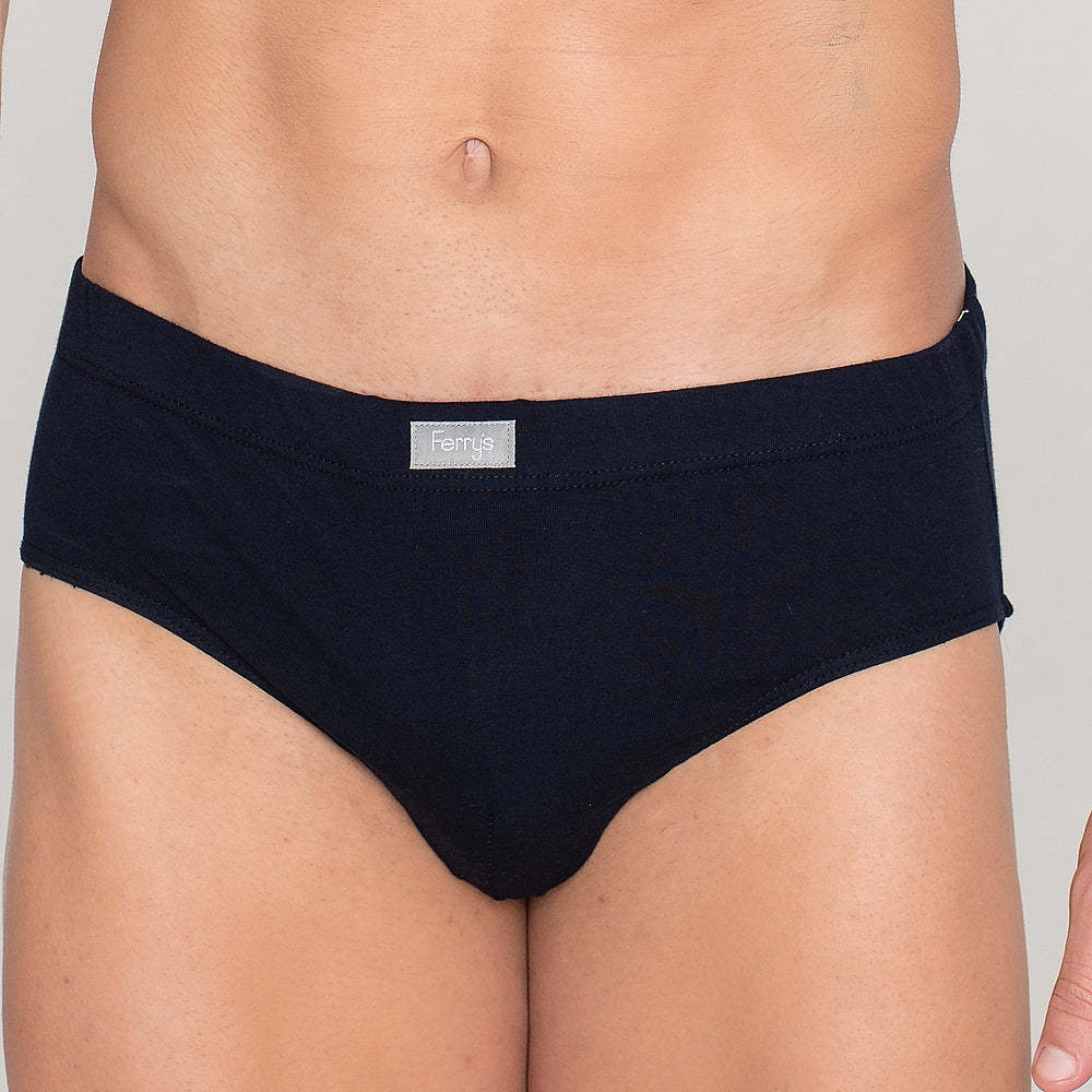 413b PACK DE 3 SLIPS CERRADOS ESTAMPADOS Y LISO AZUL