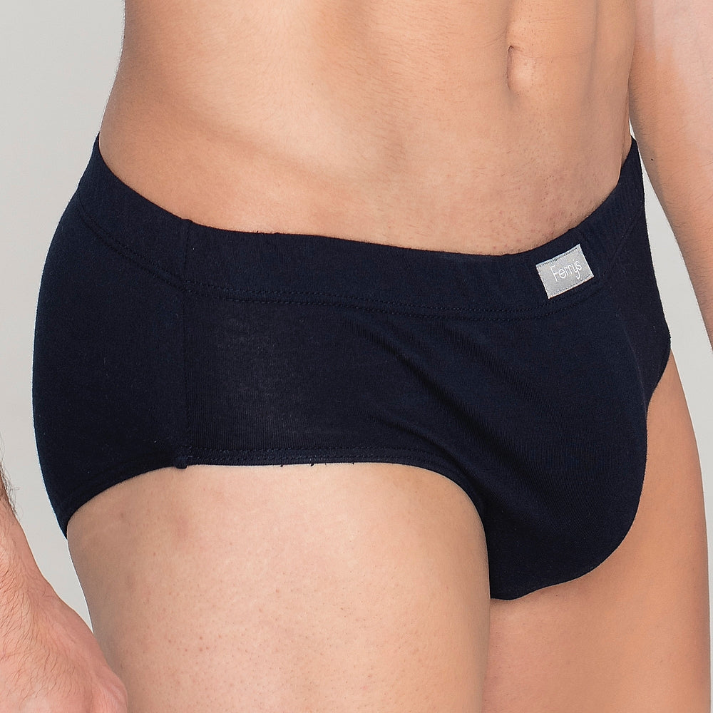 413b PACK DE 3 SLIPS CERRADOS ESTAMPADOS Y LISO AZUL