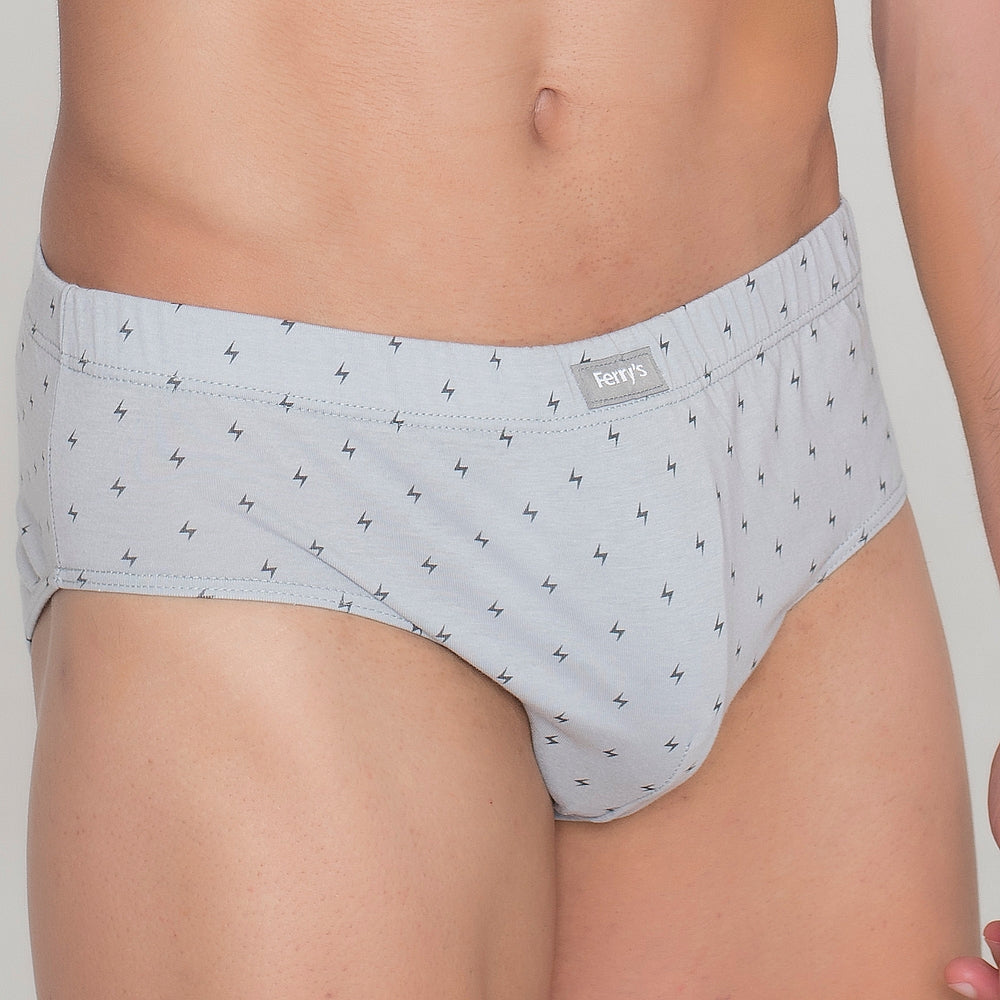 414 PACK DE 3 SLIPS CERRADOS ESTAMPADOS Y LISO GRIS