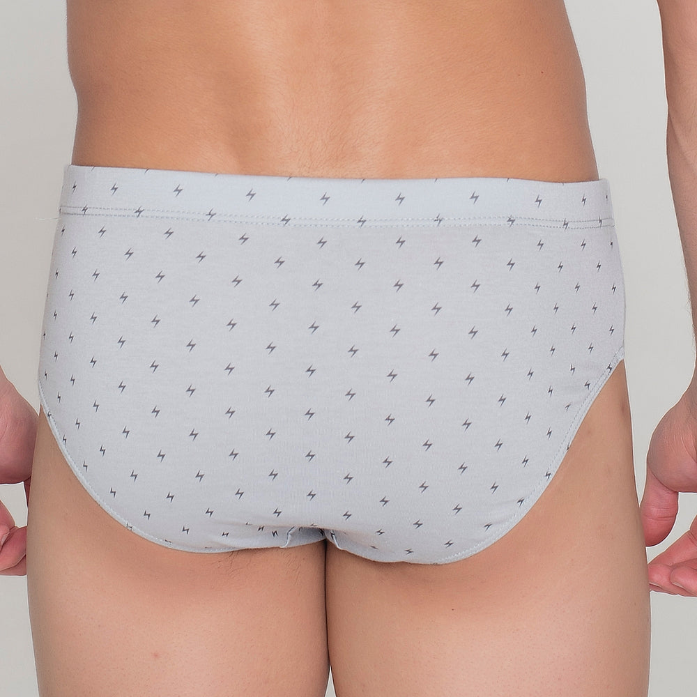 414b PACK DE 3 SLIPS CERRADOS ESTAMPADOS Y LISO GRIS