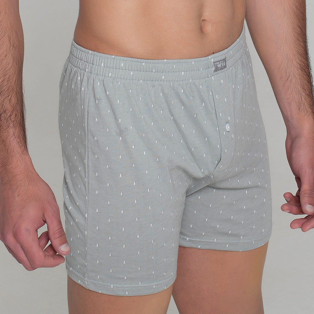 5092b BOXER ABIERTO CON BOTÓN BORDADO TOPOS