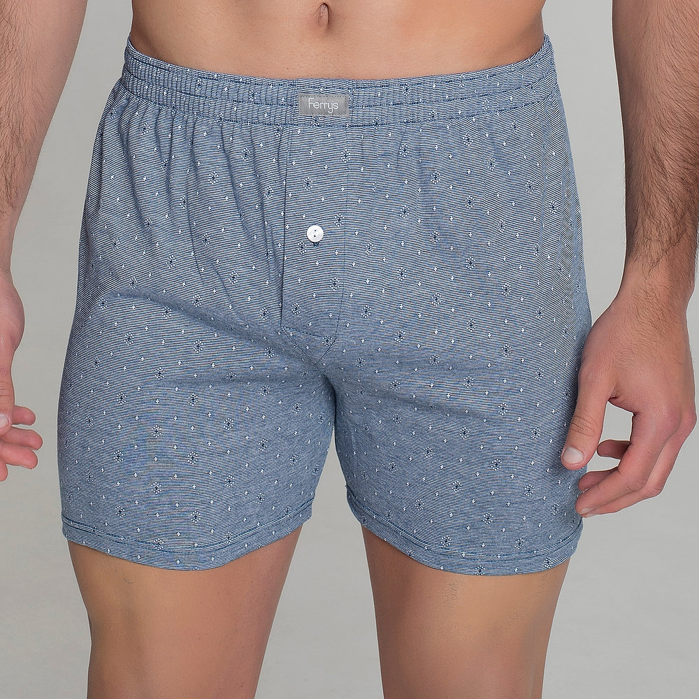 5096 BÓXER ABIERTO BOTÓN BORDADO PICAS 288-Azul Medio