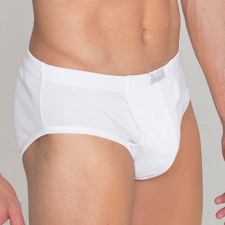 5477 SLIP ABIERTO HILO DE ESCOCIA. CALIDAD PREMIUM. CINTURA GOMA INTERIOR 000-Blanco