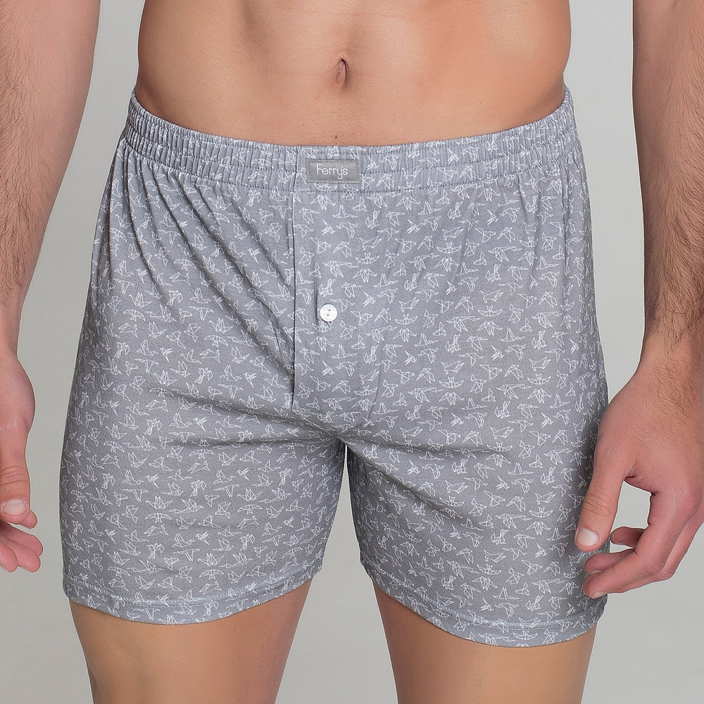 412 PACK 2 BÓXERS ESTAMPADOS GRIS