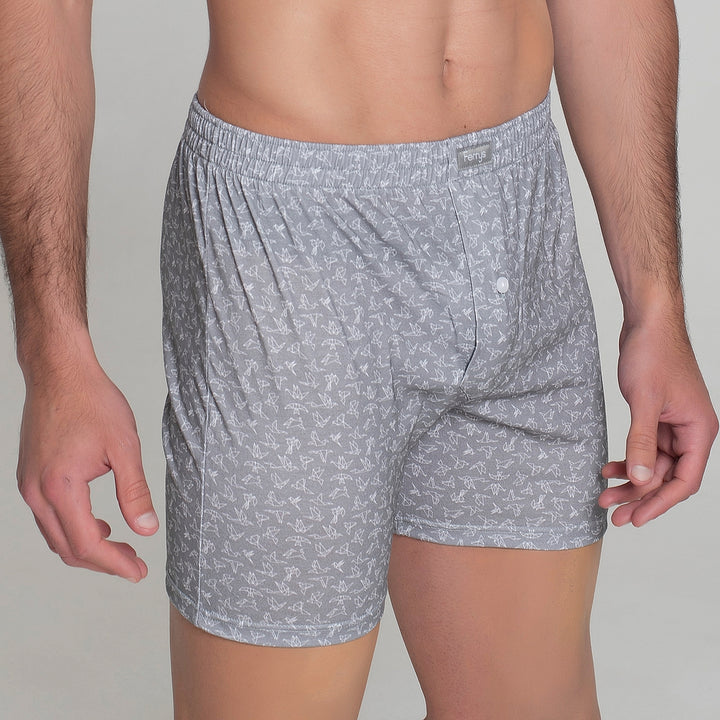 412 PACK 2 BÓXERS ESTAMPADOS GRIS