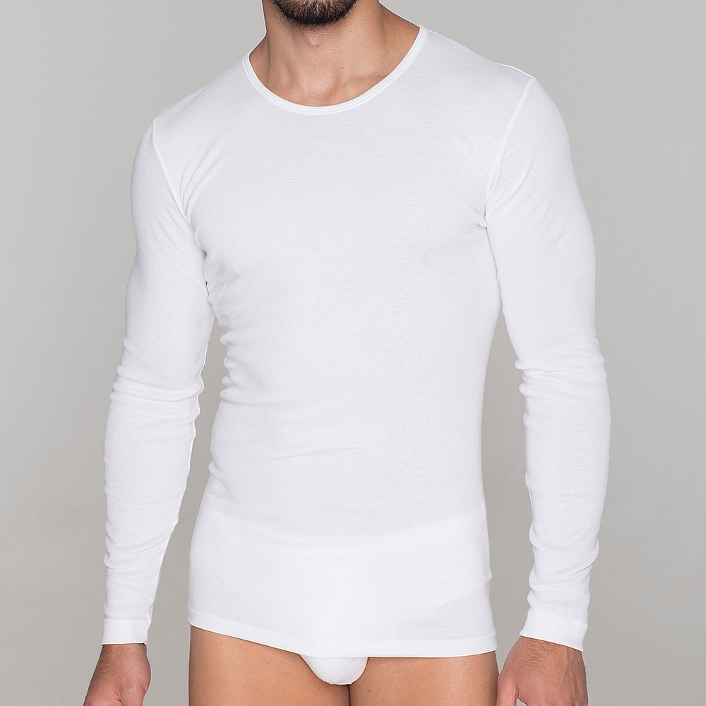 5294 CAMISETA MANGA LARGA BÁSICA. CUELLO CAJA 000-Blanco