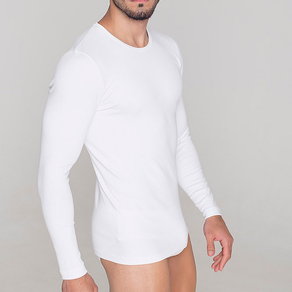 9259 CAMISETA MANGA LARGA TEJIDO ADAPTABLE 000-Blanco