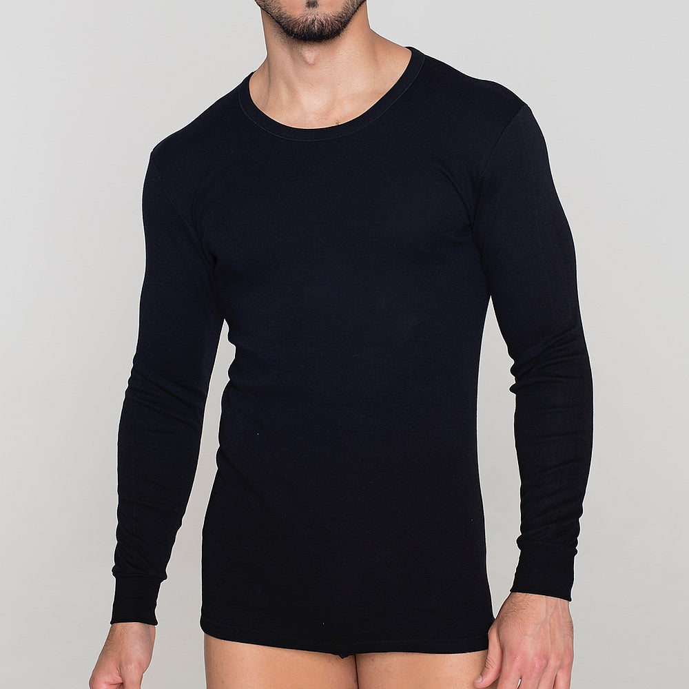 9253b CAMISETA MANGA LARGA AFELPADA TÉRMICA 009-Negro 2XL-64