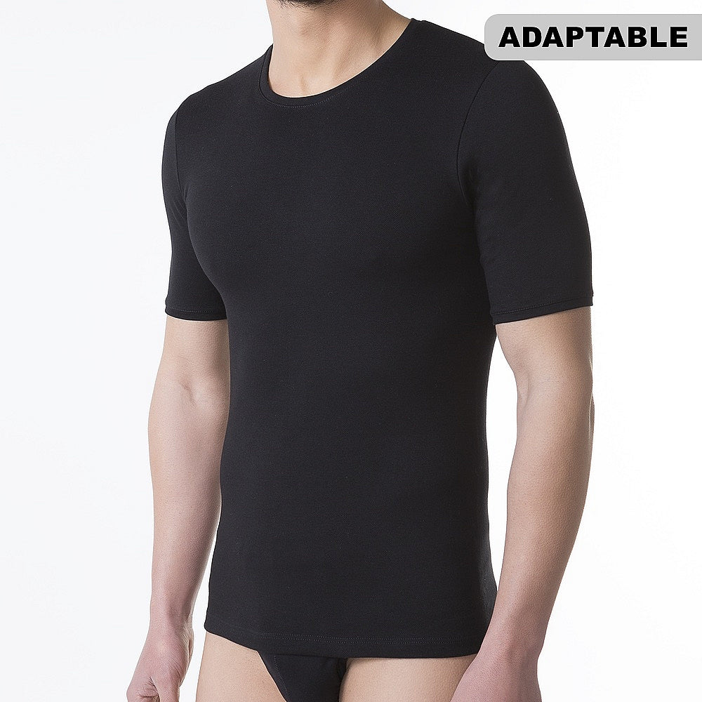 9258 CAMISETA MANGA CORTA TEJIDO ADAPTABLE. TEJIDO INVIERNO 009-Negro