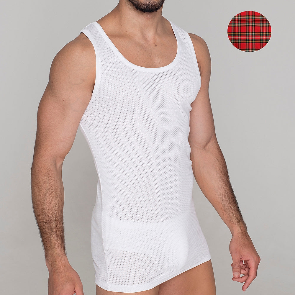 5287 CAMISETA TIRANTES CALADA HILO DE ESCOCIA 000-Blanco