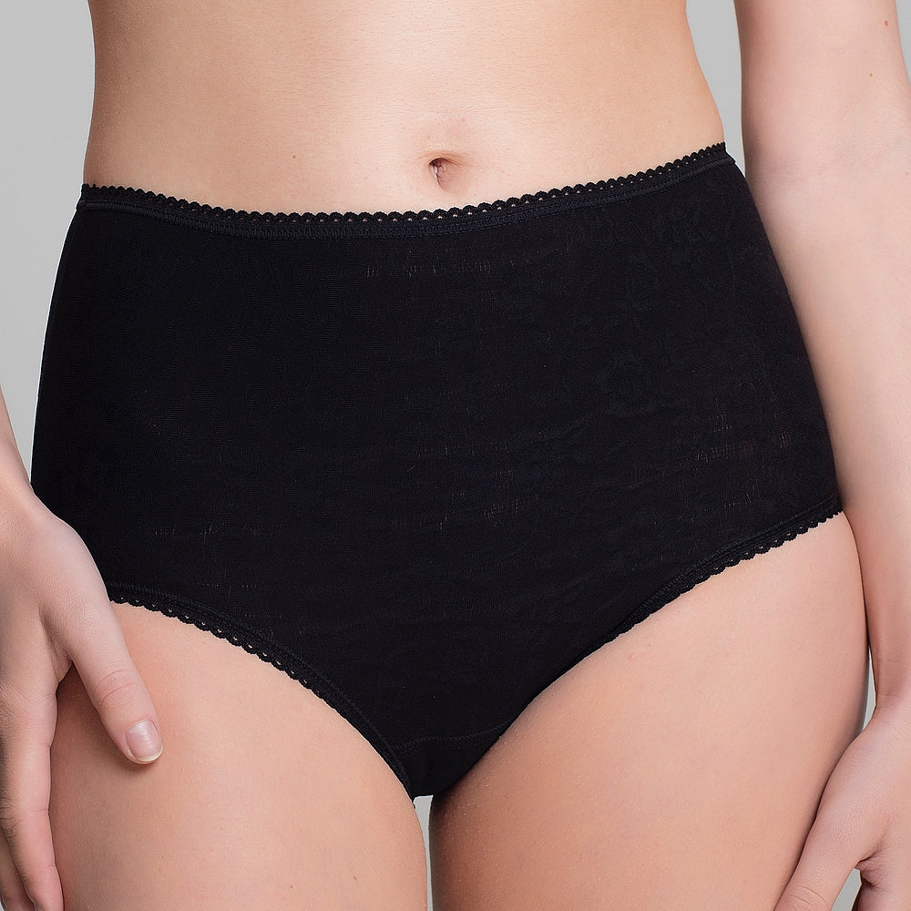 5612 BRAGA BLONDA FLORES Y PUNTILLA 009-Negro