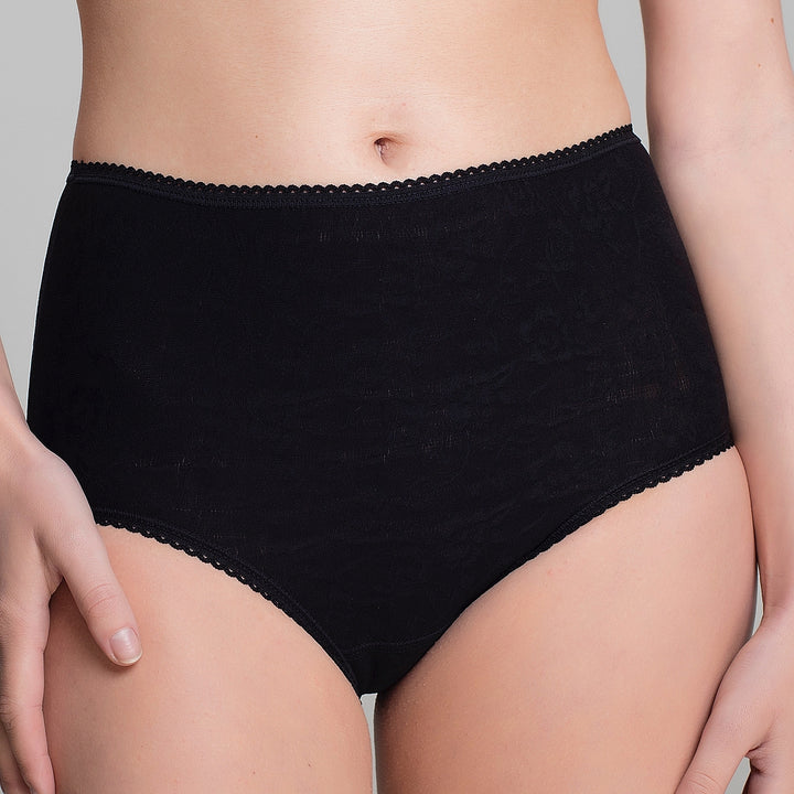 5612 BRAGA BLONDA FLORES Y PUNTILLA 009-Negro