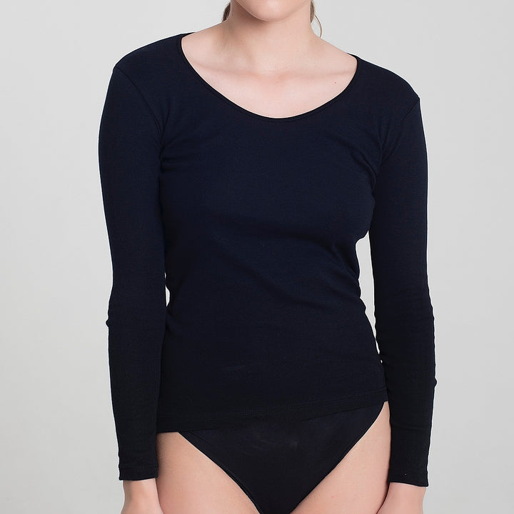 5838 CAMISETA MANGA LARGA ANTI-ALÉRGICA 009-Negro