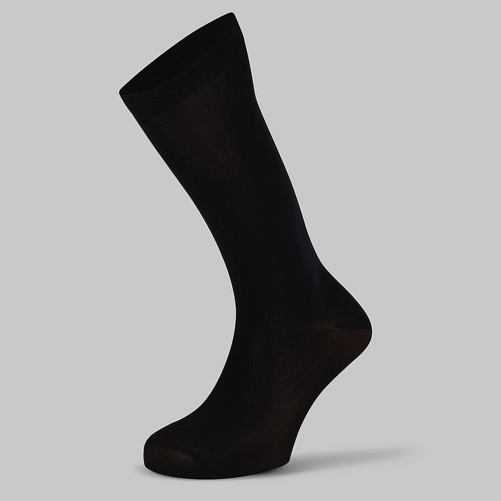 4441 CALCETINES ALTOS LISOS MICROFIBRA 009-Negro Única