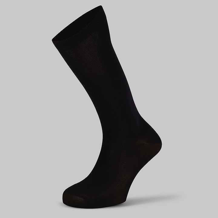 4441 CALCETINES ALTOS LISOS MICROFIBRA 009-Negro Única