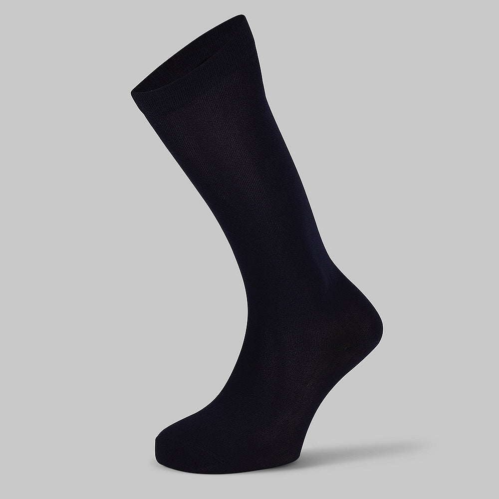 4441 CALCETINES ALTOS LISOS MICROFIBRA 039-Marino Única