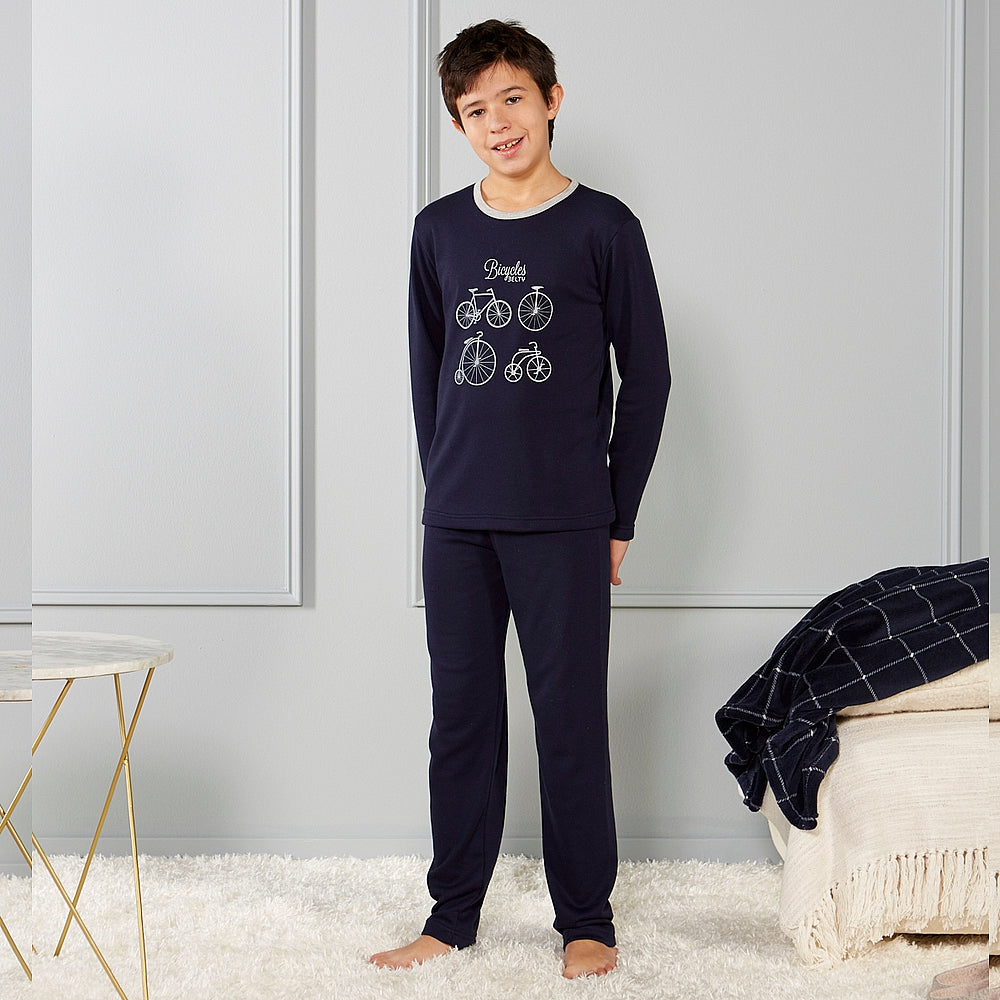 PIJAMA AFELPADO BICIS Marino