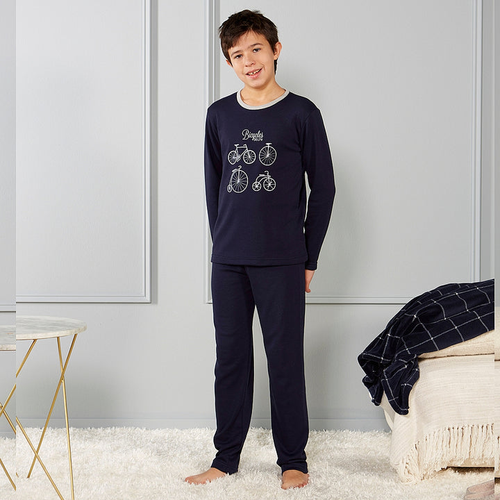 PIJAMA AFELPADO BICIS Marino