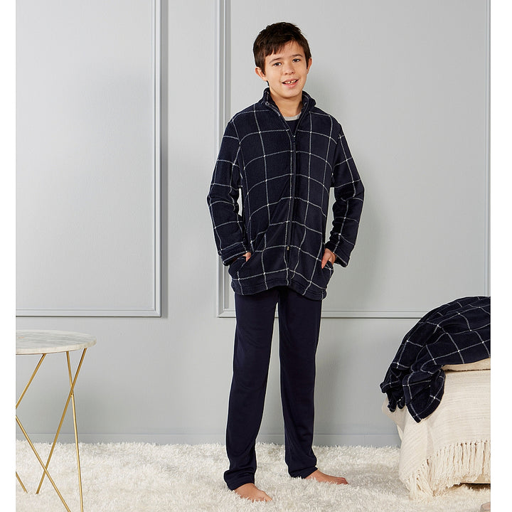 CHAQUETA TÉRMICA POLAR CUADROS Único