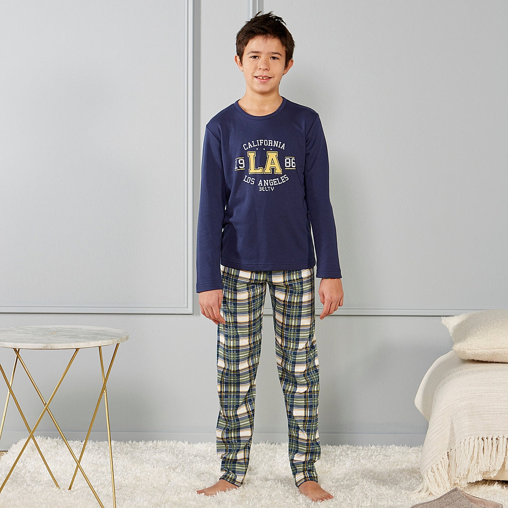 PIJAMA AFELPADO LOS ÁNGELES Único