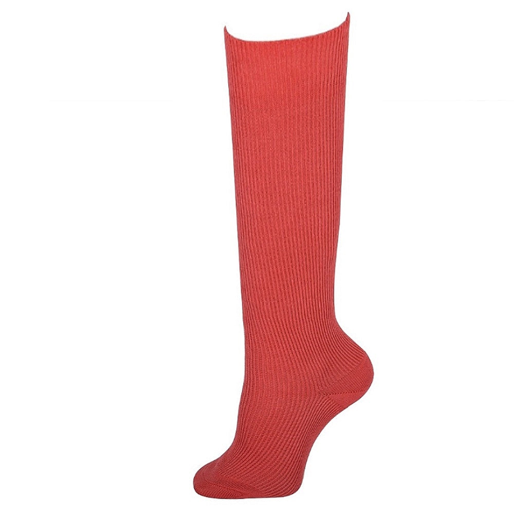 4522 CALCETINES ALTOS CANALÉ 100% ALGODÓN ANTIALÉRGICO. TEJIDO INVIERNO 076-Rojo