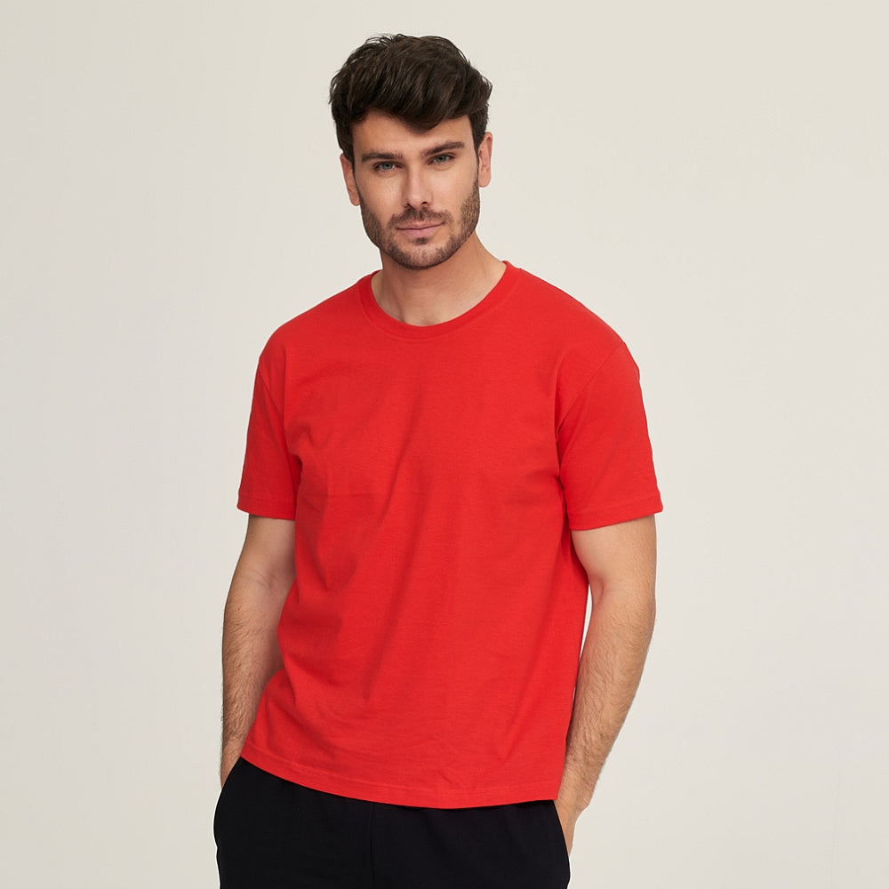 7300 CAMISETA MANGA CORTA BÁSICA 076-Rojo