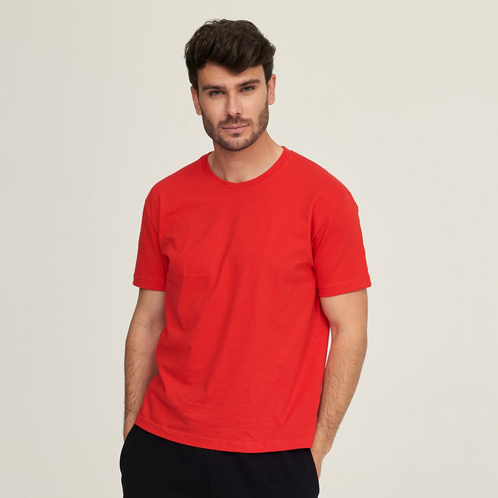 7300 CAMISETA MANGA CORTA BÁSICA 076-Rojo