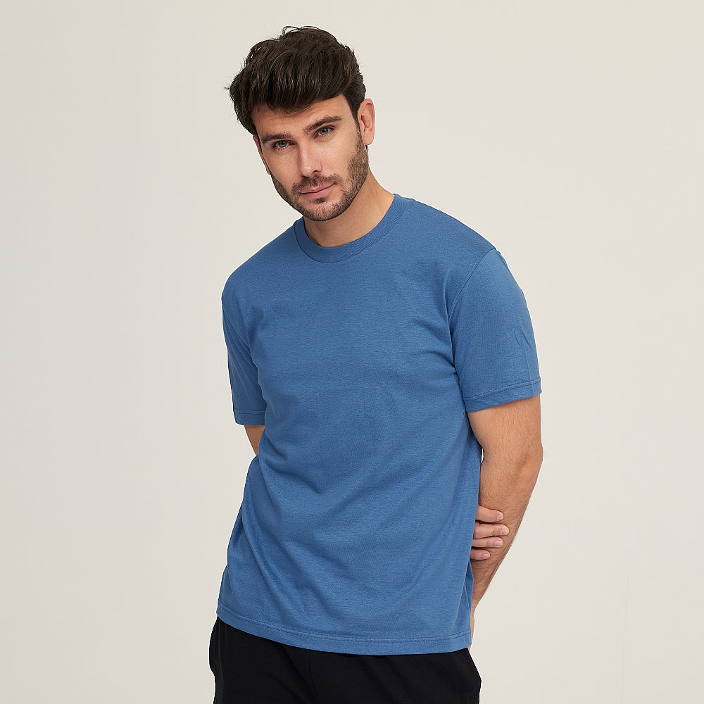 7300 CAMISETA MANGA CORTA BÁSICA 344- Azulina