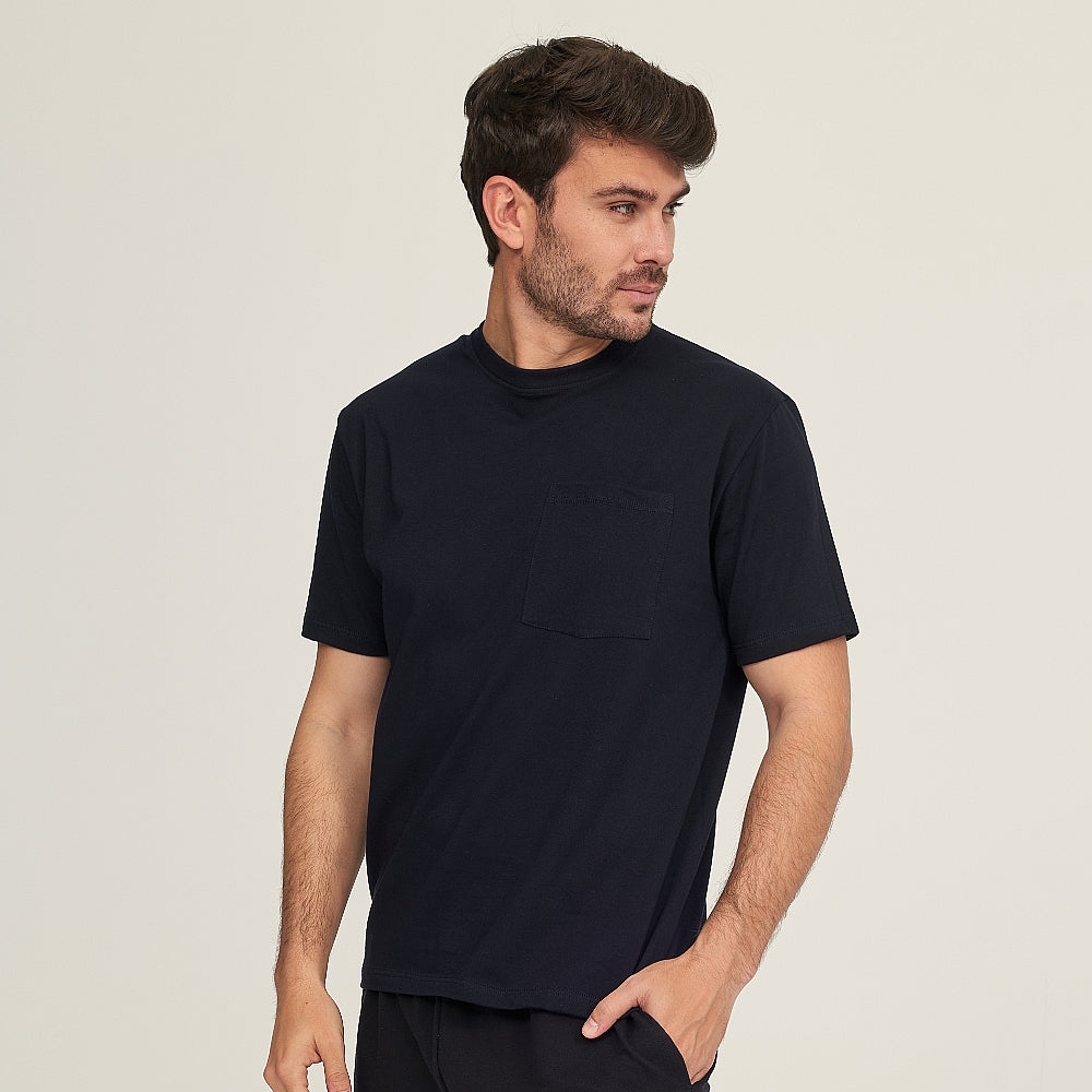 7335 CAMISETA MANGA CORTA CON BOLSILLO 036-Marino