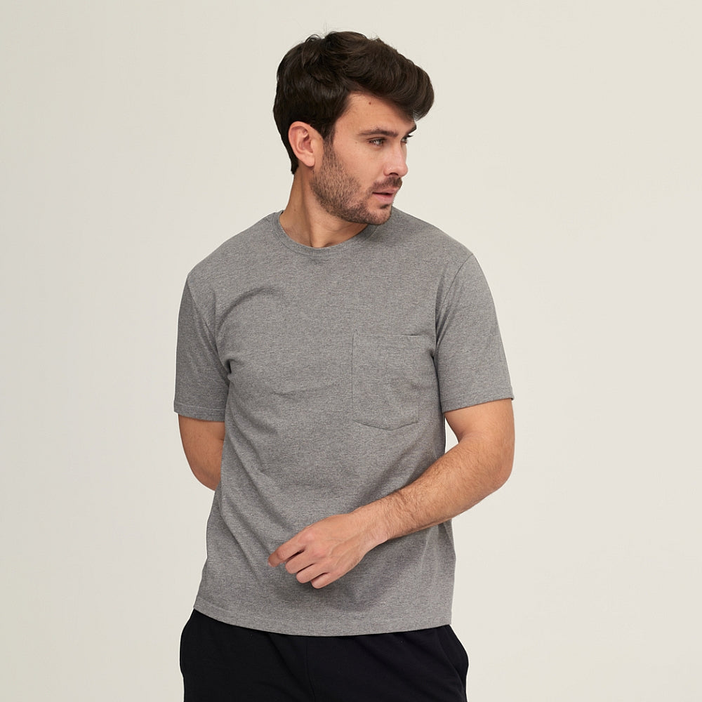 7335 CAMISETA MANGA CORTA CON BOLSILLO 129-Gris Vigoré