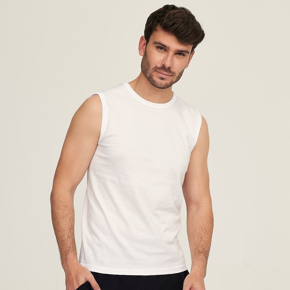 7565 CAMISETA SIN MANGAS NATURAL 000-Blanco