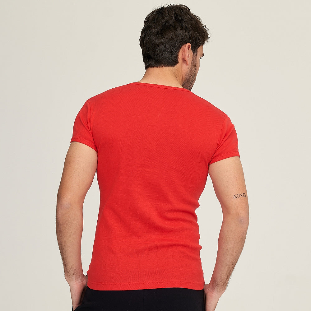 7562 CAMISETA MANGA CORTA CUELLO PICO