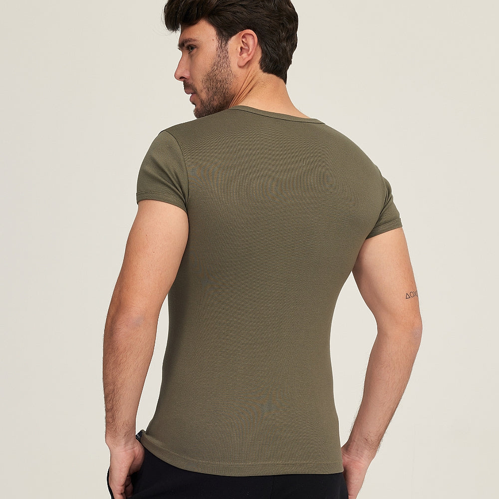 7562 CAMISETA MANGA CORTA CUELLO PICO