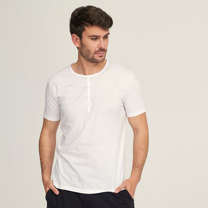 7309 CAMISETA PANADERA MANGA CORTA BOTONES 000-Blanco