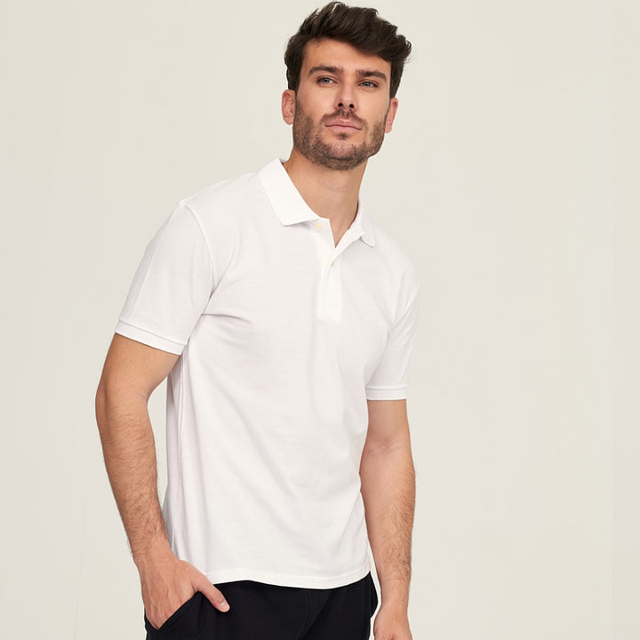 7291 POLO PIQUÉ CON PUÑO. CORTE HOLGADO 000-Blanco