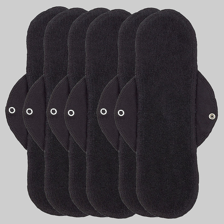 1600N PACK 6 UNIDADES SALVASLIPS DE ALGODÓN NEGRO 009-Negro Talla única