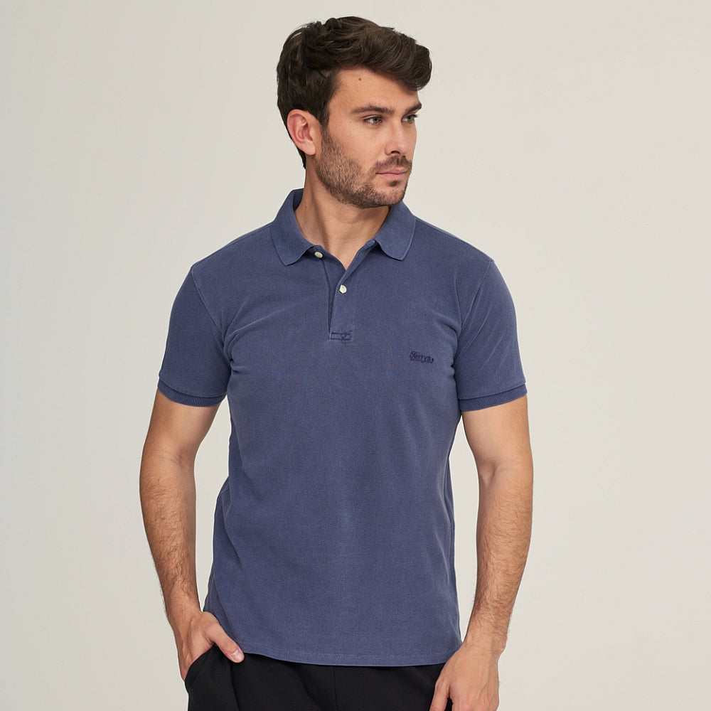 7588 POLO PIQUÉ CON PUÑO LAVADO A LA PIEDRA