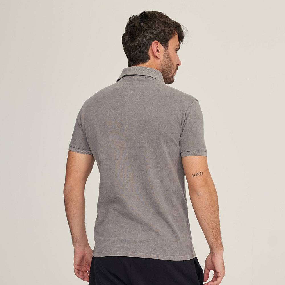 7588 POLO PIQUÉ CON PUÑO LAVADO A LA PIEDRA