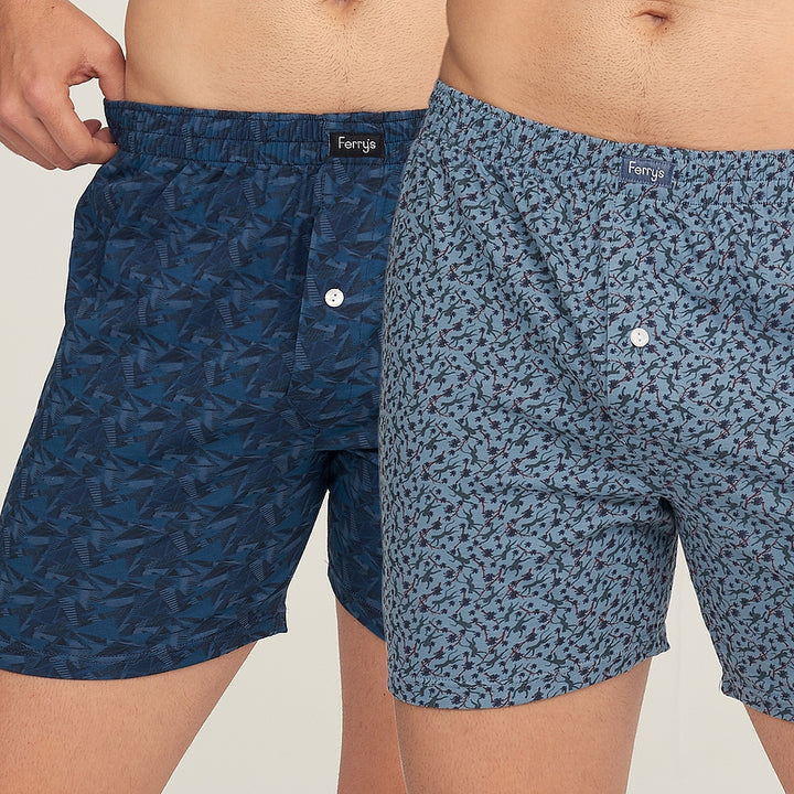 418 PACK 2 BÓXERS ESTAMPADOS PAJARITAS Y FLORES 100-Surtido