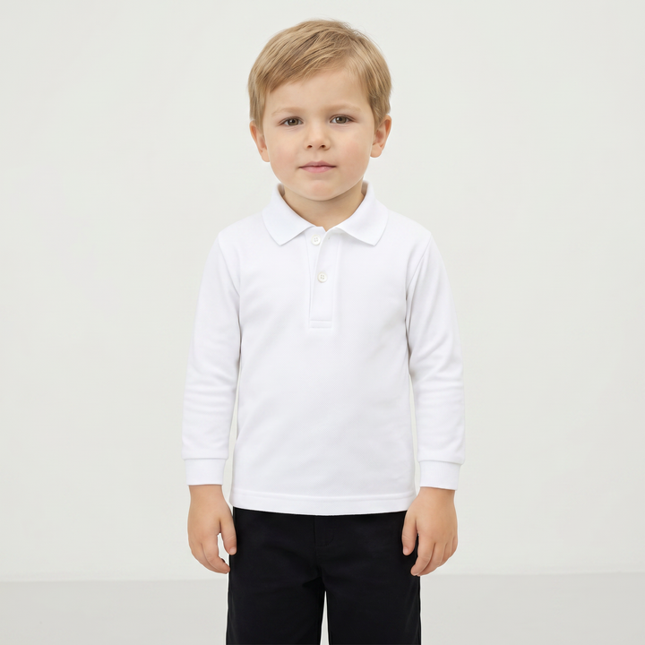 7058 LONG-SLEEVED PIQUÉ POLO SHIRT WITH CUFF