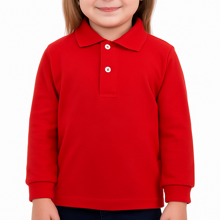 7058 POLO PIQUÉ MANGA LARGA CON PUÑO