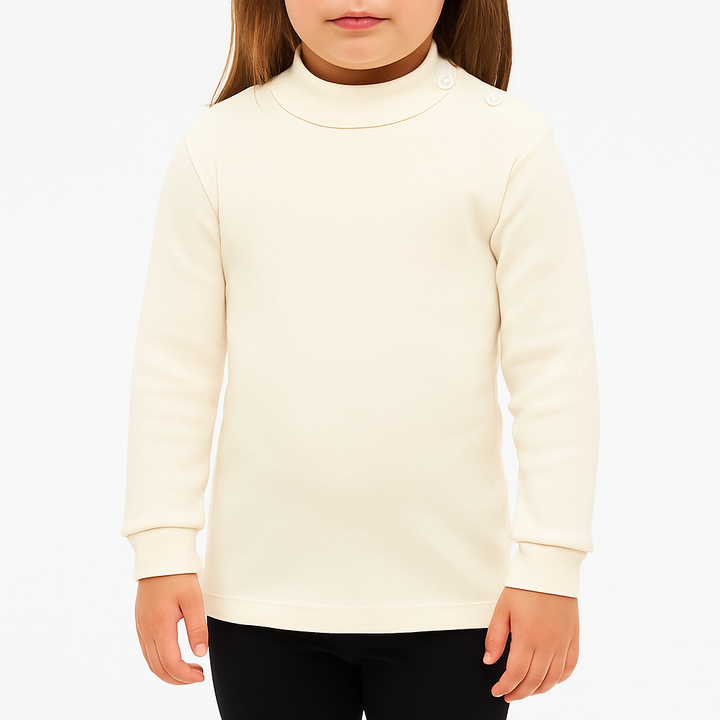 7086 CAMISETA MANGA LARGA SEMICISNE. APERTURA  LATERAL HASTA LA TALLA 3.