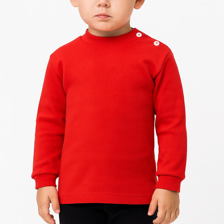 7086 CAMISETA MANGA LARGA SEMICISNE. APERTURA  LATERAL HASTA LA TALLA 3.