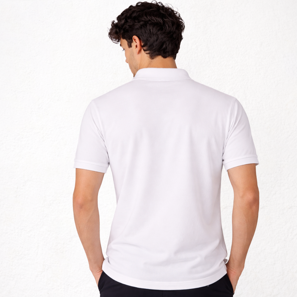 7290b PIQUÉ POLO SHIRT WITH CUFF AND POCKET. LOOSE FIT