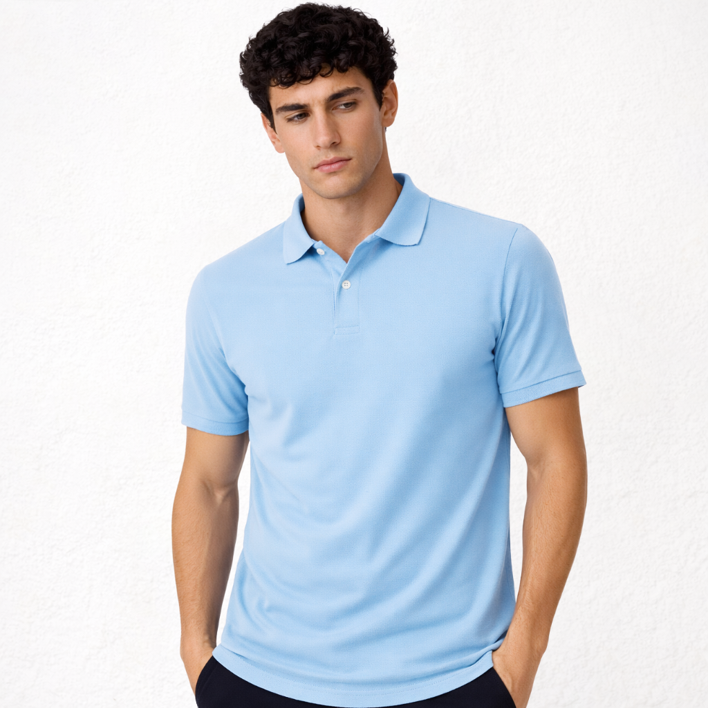 7291 PIQUÉ POLO SHIRT WITH CUFF. LOOSE FIT