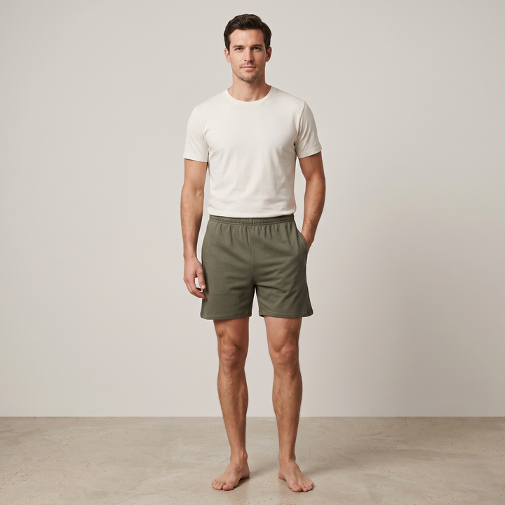 7327 PANTALONES CORTOS CON BOLSILLOS - HOMBRE - Ferry's - 462 - Verde Kaki - L - 56 - 7327056462000