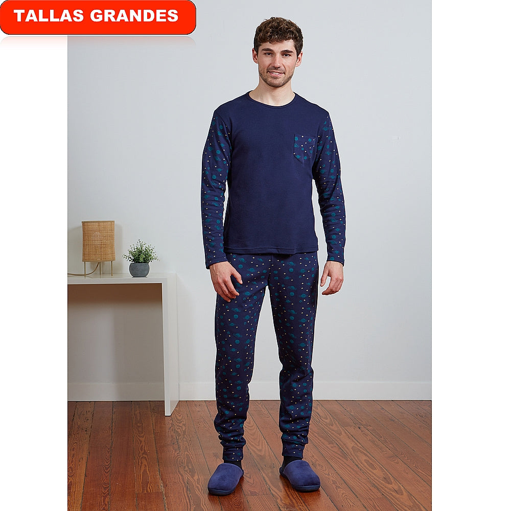 PIJAMA AFELPADO PLANETAS Único 2XL