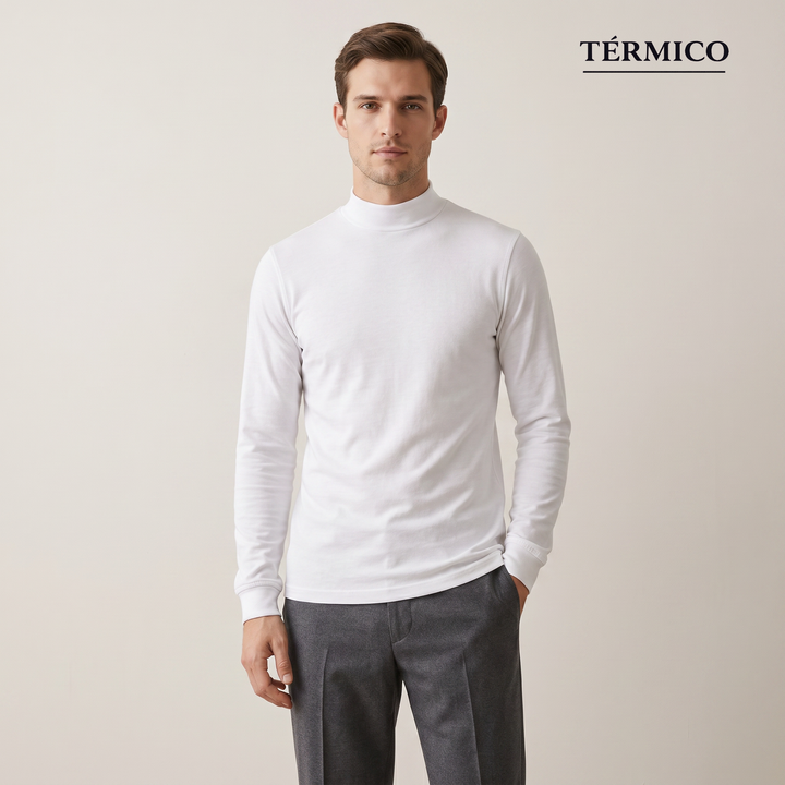 7447 CAMISETA MANGA LARGA SEMICISNE TEJIDO TÉRMICO 000-Blanco