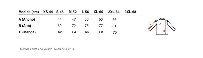 Medidas reales de 7456 CAMISETA 100% ALGODÓN CUELLO SEMICISNE